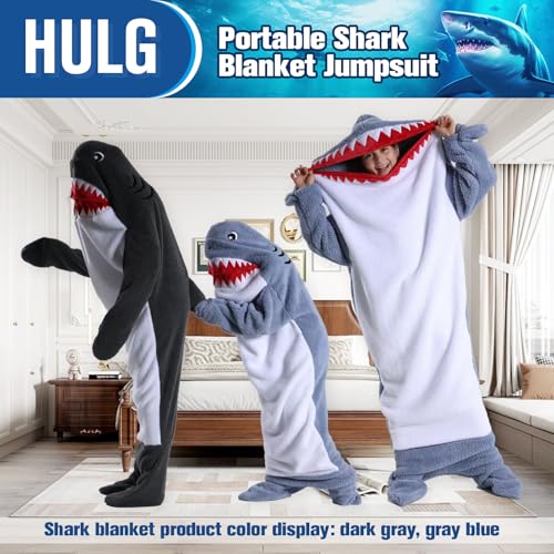 Miniatura 6 de Hulg Shark Blanket,Manta De Dormir De Tiburón,Manta De Tiburón Usable,Manta De Una Pieza De Tiburón, Cosplay, Halloween, Disfraces De Carnaval