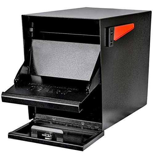 Image of Mail Boss 7206 Package Master Curbside Locking Security Mailbox | Black,Medium