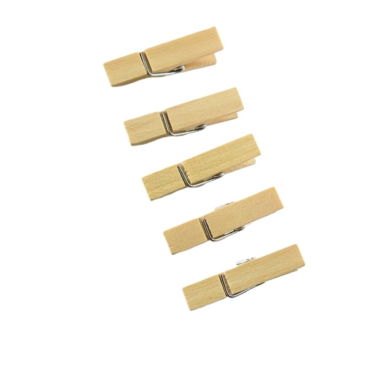 300-500Pcs Mini Wood Clip Clothespin Wedding Party Wooden Pendant For Colthes(0.3x2.5cm 500pcs)