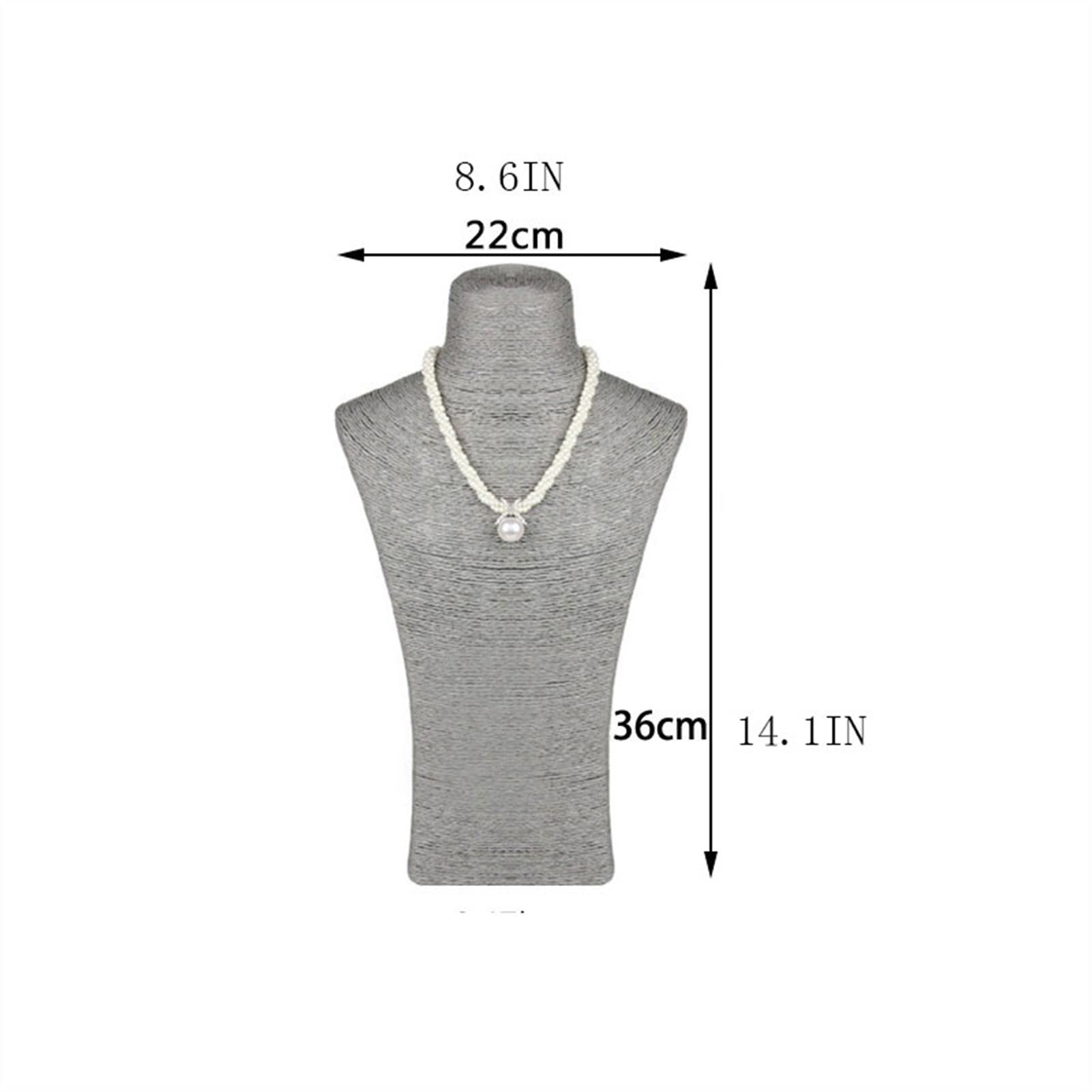 Stojak na biżuterię H36cm stojak na biżuterię Model popiersiowy stojak na łańcuszek stojak stojak ładny nowy design naszyjnik wisiorek uchwyt na biżuterię wyświetlacz biżuterii (kolor: H36 Gray)