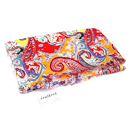 Image of bratkrok WOMEN'S STYLISH FLORAL PRINTED RAYON SCARF /SCARVES /STOLE FOR SUMMERS
