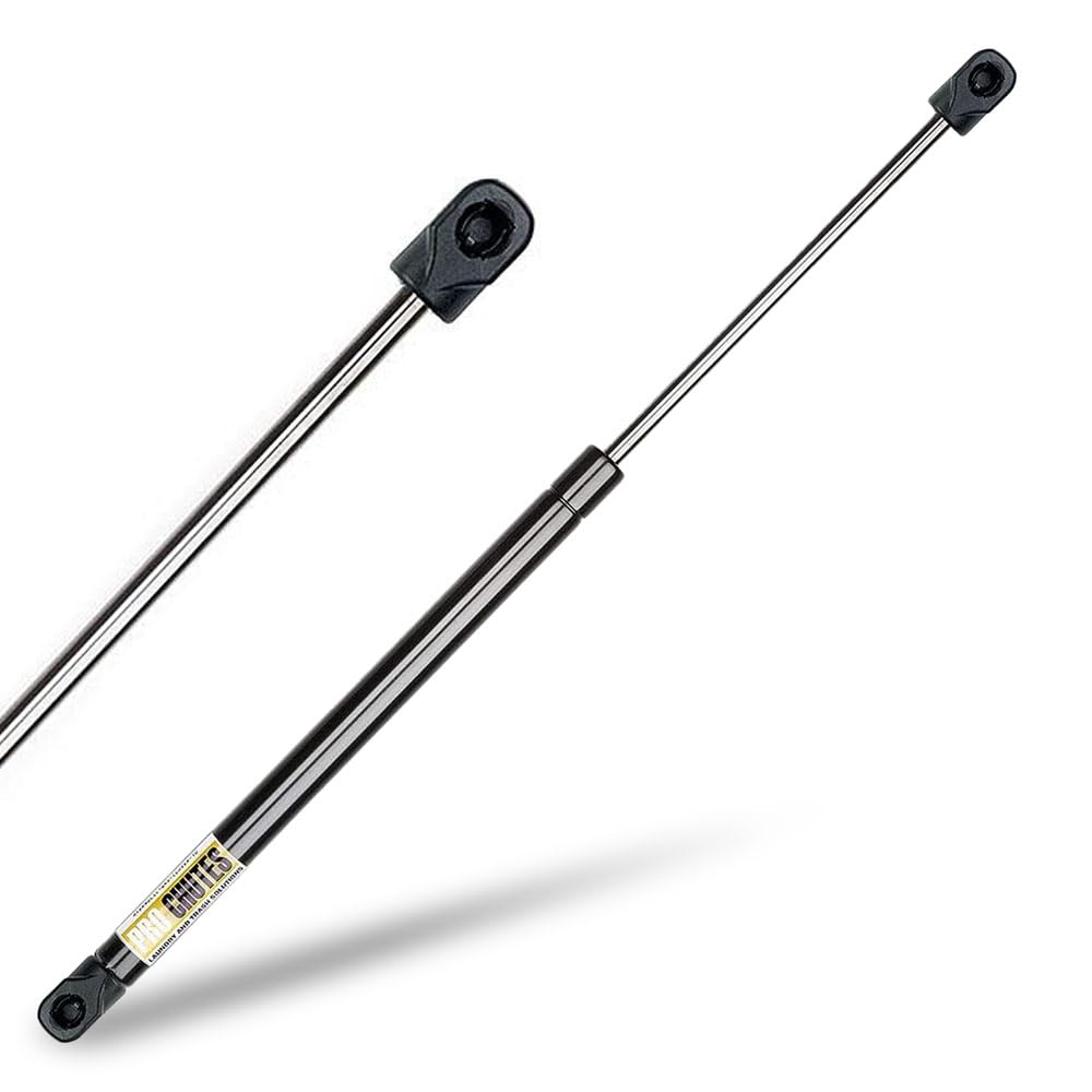 Trash hydraulic closer door parts. 17 inch extended gas piston closure for bottom hinged garbage & laundry intake doors. Hardware