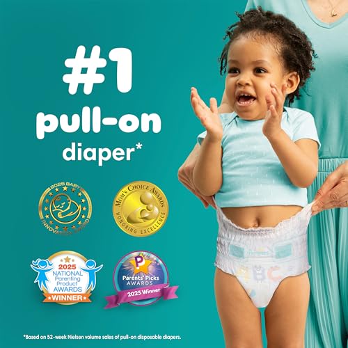 Image of Pampers Diapers - Cruisers 360 - Size 8, 74 Count, up to 100% Leakproof Fit, Designed for Active Babies, Pull On Diaper