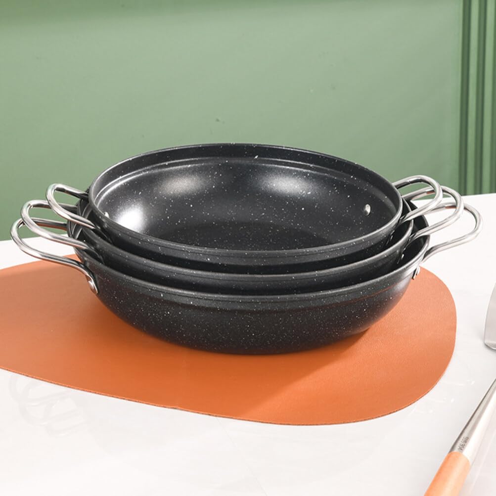 Wok in Ferro da Cucina con Manico Resistente al Calore per Pesce e Hot Pot Facile da Pulire e Usare