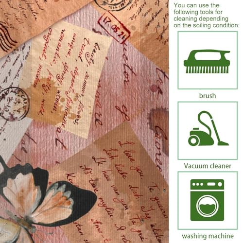 Alfombra de cocina vintage para pasillo y cuarto de lavado, pack de 2 5