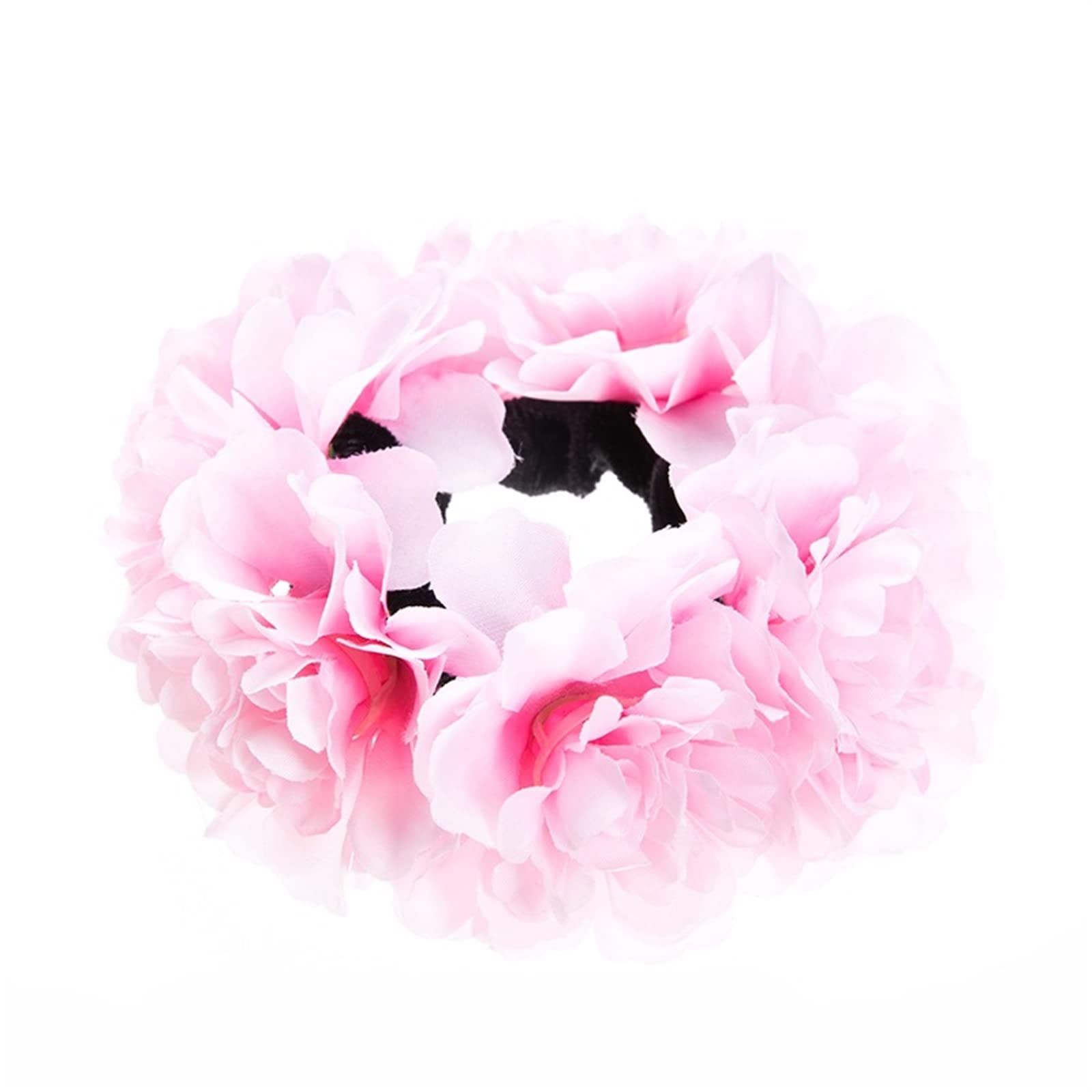 2 Elastici Capelli Rosa Con Perline Jumbo – Scrunchies A Pallina Per Bambine - Foto 5
