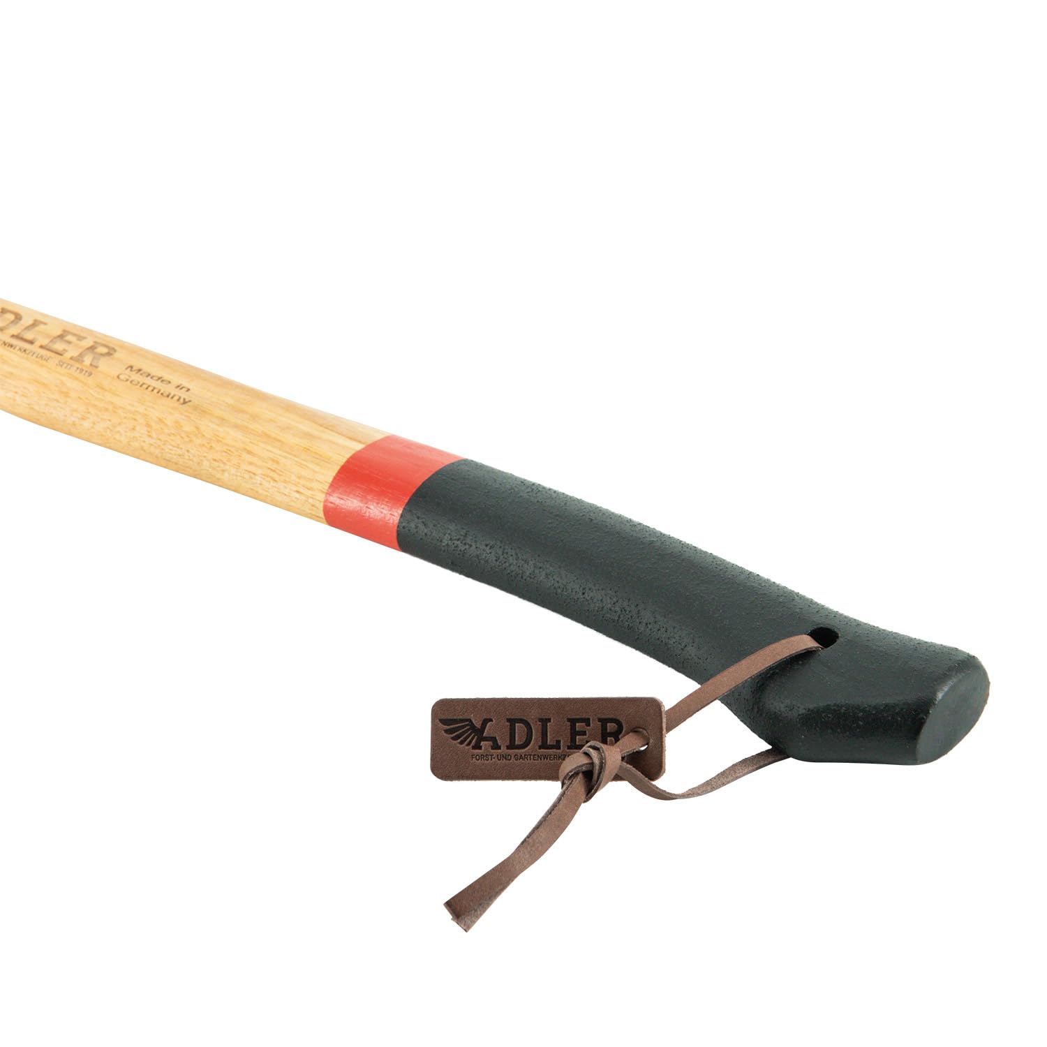 ADLER Kanuaxt Handaxt 600g 50 cm C60 Hickorystiel Spalten Feuerholz Rot | Geschmiedeter Kopf ein und beidhändig nutzbar mit Lederschutz Made in Germany
