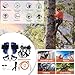 HSSZXFR Tree Climbing Spikes Kit, Tree Climbing Gear with Climbing Belt, Wire Core Flip Line Kit with Triple Lock Lanyard Adjuster, Tool Lanyard and Climbing Stop Descender, Arborist Equipment Set
