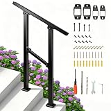 【Ignorer le Terrain】Cette rampe d'escalier en métal offre des options d'installation polyvalentes, adaptées aux marches en béton, en bois ou en brique. Elle apporte un soutien essentiel aux personnes à mobilité réduite, notamment les personnes âgées, les enfants, les femmes enceintes et les patients, et constitue une mesure de sécurité indispensable.