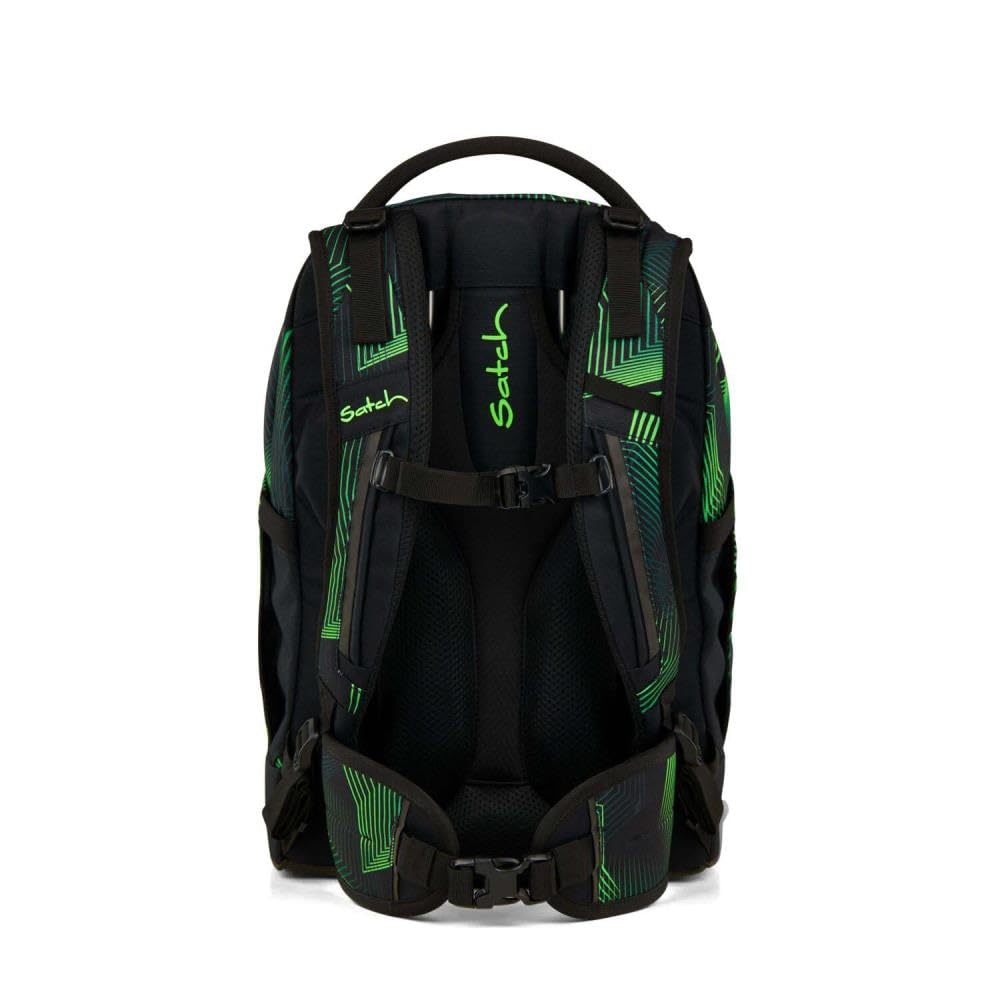 Satch pack Schulrucksack Set 2tlg. inkl. Schlamperbox (Seismic Green)