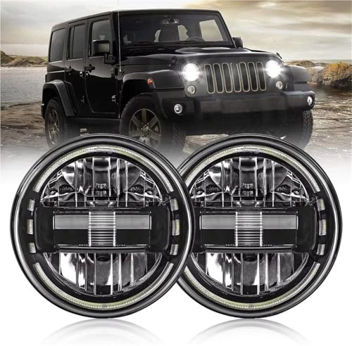 Phare avant rond 7 pouces pour rouler en Land Rover Defender nuit et jour