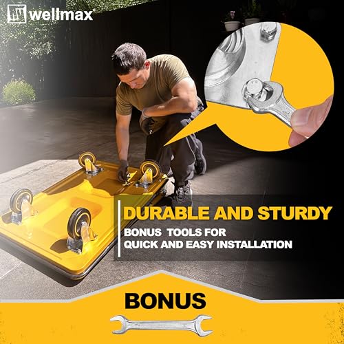 Push Cart Dolly by Wellmax, Moving Platform Hand Truck, Foldable for Easy Storage and 360 Degree Swivel Wheels with 330lb Weight Capacity, Yellow Color by Wellmax - Image 6