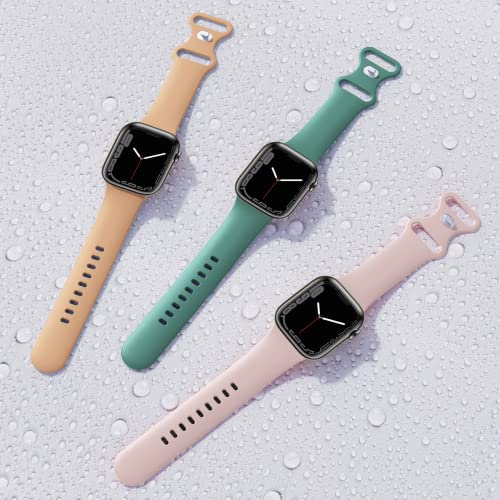 Image of (6 Packs) Sport Bands Compatible with Apple Watch Band 38mm 40mm 41mm 42mm 44mm 45mm 46mm 49mm Silicone iWatch Band Ultra 3 2 1 SE Series 11 10 9 8 7 6 5 4 3 2 1 Women Men