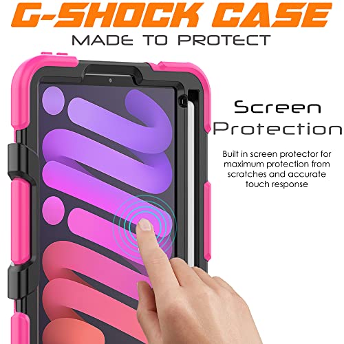 TECHGEAR G-SHOCK Armour Shockproof Case for iPad Mini 7 2024 & Mini 6 2021 (7th & 6th Gen), Tough, Heavy Duty with Stand - Image 4