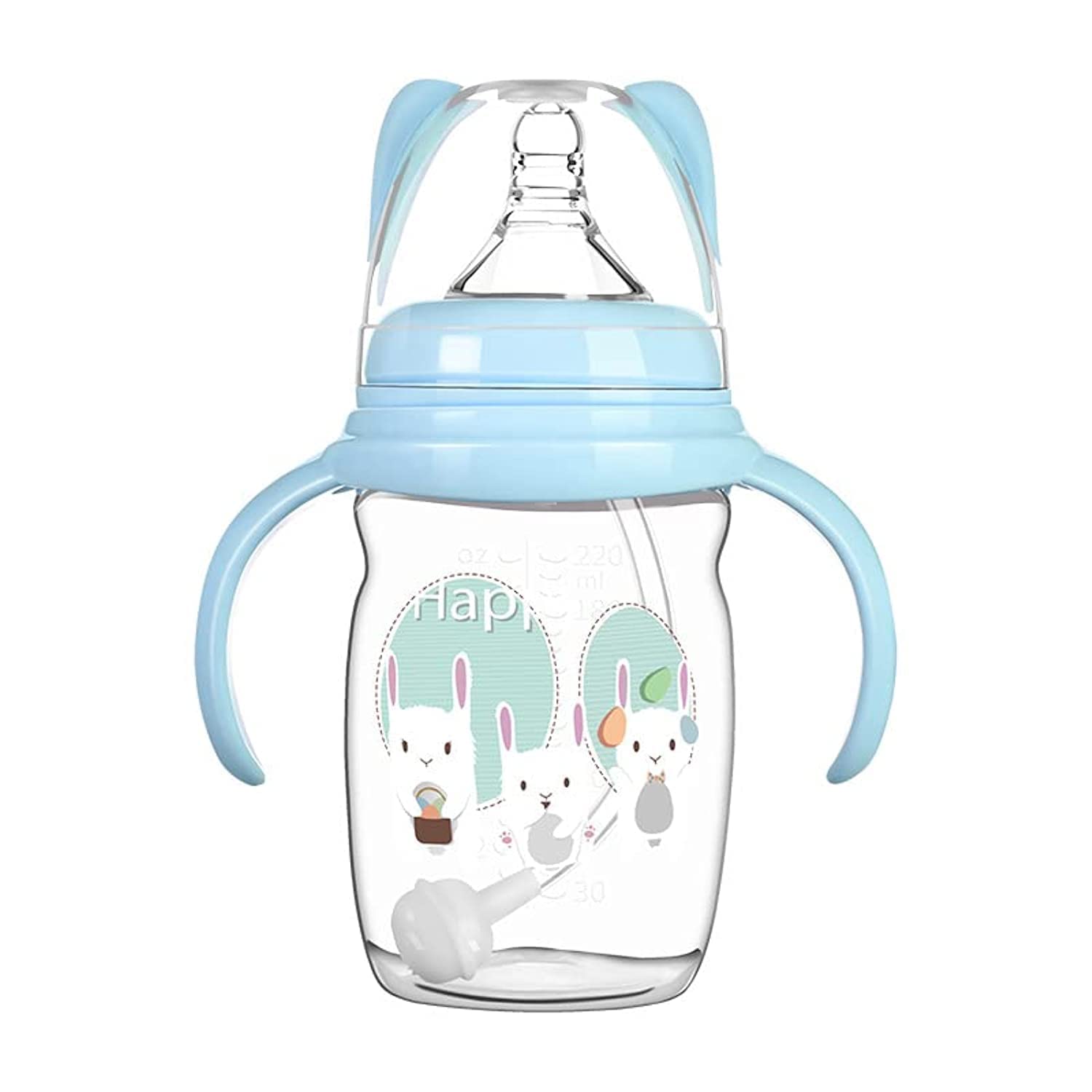 Sponsored Ad – Baby Bottle Sippy Cup 220ml, Learning Drinking Cup with Handle 360° Leak-proof Gravity Ball Design Baby Learn to Drink Water Transition Cup Soft Bite-resistant Drop Resistant for Kids 6+ Months (Blue)
