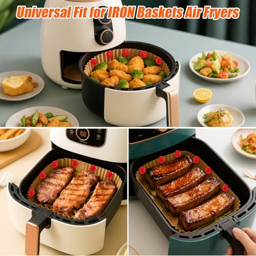Image of Mity Rain12PCS Air Fryer Magnets Silicone Buckle for Parchment Paper Liners, High-Temp Resistant Air Fryer Accessories, Prevent Burning, Safely Lock Paper from Heating Element or Covering Food (Red)