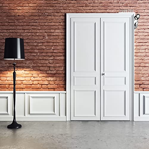 Mesen Creative Door Corner Decor, Wood Funny Door Sign Jesus Decor, I Saw That Jesus Door Sitter, Bless This Home Wall Decor, Frame Corner Decoration For Mirror Cabinet Drawer Furniture #TOP6