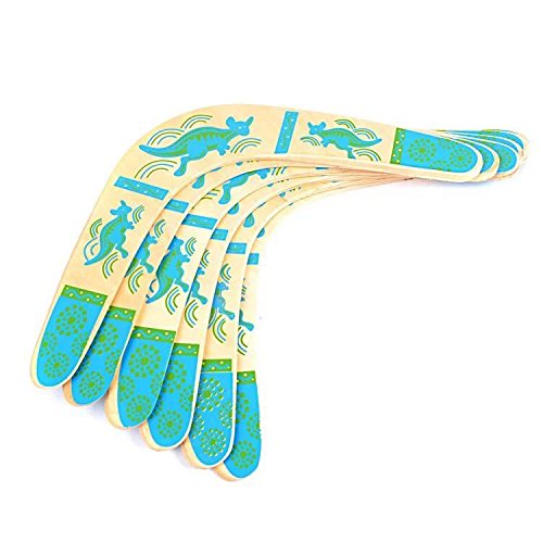 HOMEE Handmade Boomerang Kangaroo Australian Style Maneuver Dart Darts Outdoor Sports Wooden Throwing Equipment(Suit for Kids Over 6 and adults) The Best Flying Toy Color Blue
