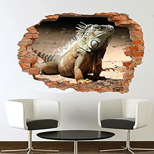 Wall Stickers Mural Decals Wildlife Lizards Iguana Wall Stickers 3D Art Mural Poster Office Shop Decor-50X70Cm #TOP15
