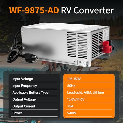 Image of ๐๐ฉ๐ ๐ซ๐๐๐ WF-9875-AD 75 Amp RV Power Converter Charger