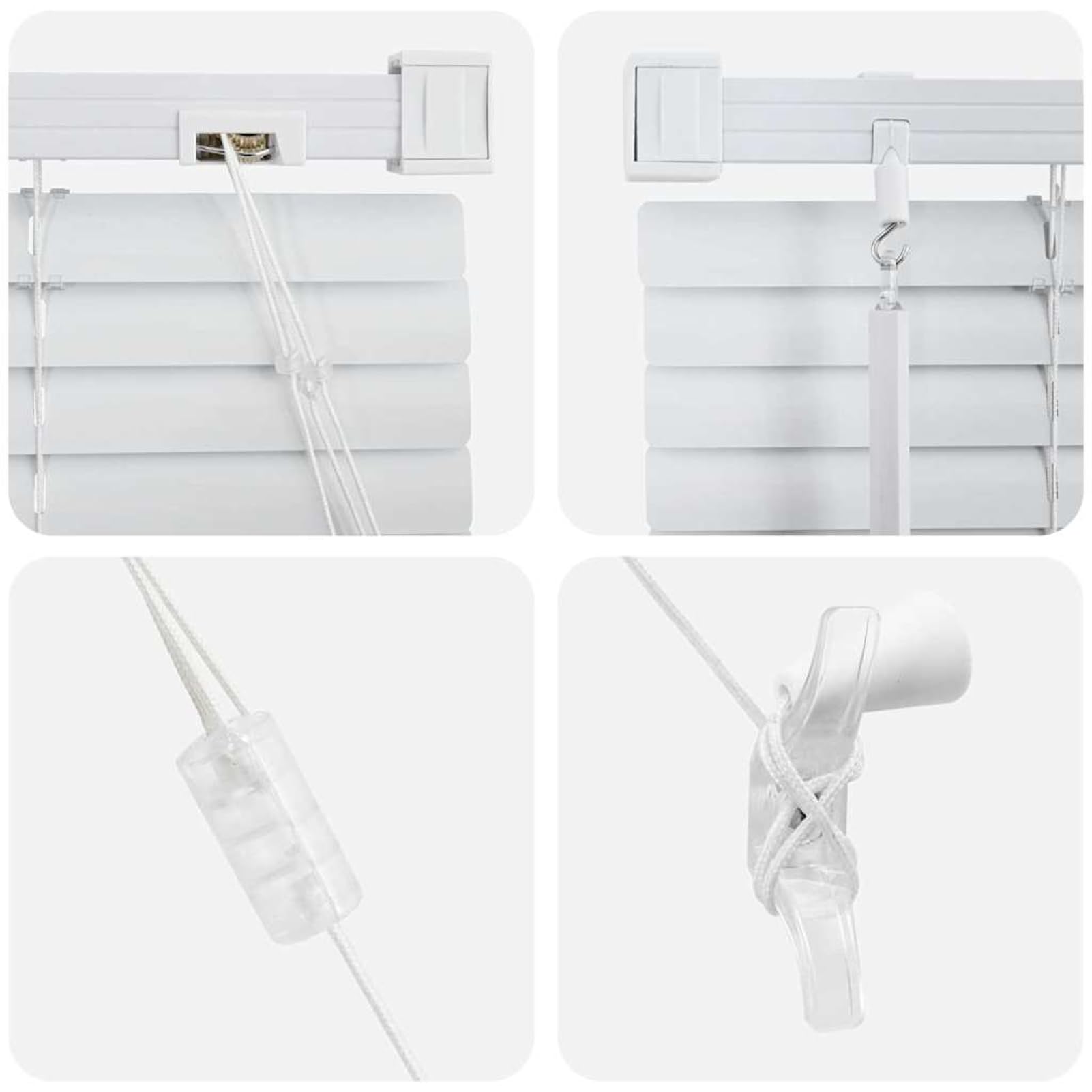 Gecheer Tenda per Finestra con Tende Altro Bianco 90 x 220 cm AlluminioTende Moderne