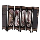 Style antique : ce paravent pliant de style antique possède des dimensions idéales et constitue un excellent complément pour les petits intérieurs chinois. il peut également servir de séparateur de pièce ou de cloison pliante