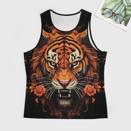 MARSVOVO Tank Tops for Men Animal Print Sport Tank Summer Sleeveless Workout T-Shirts Fitness Vest Athletic Undershirts3