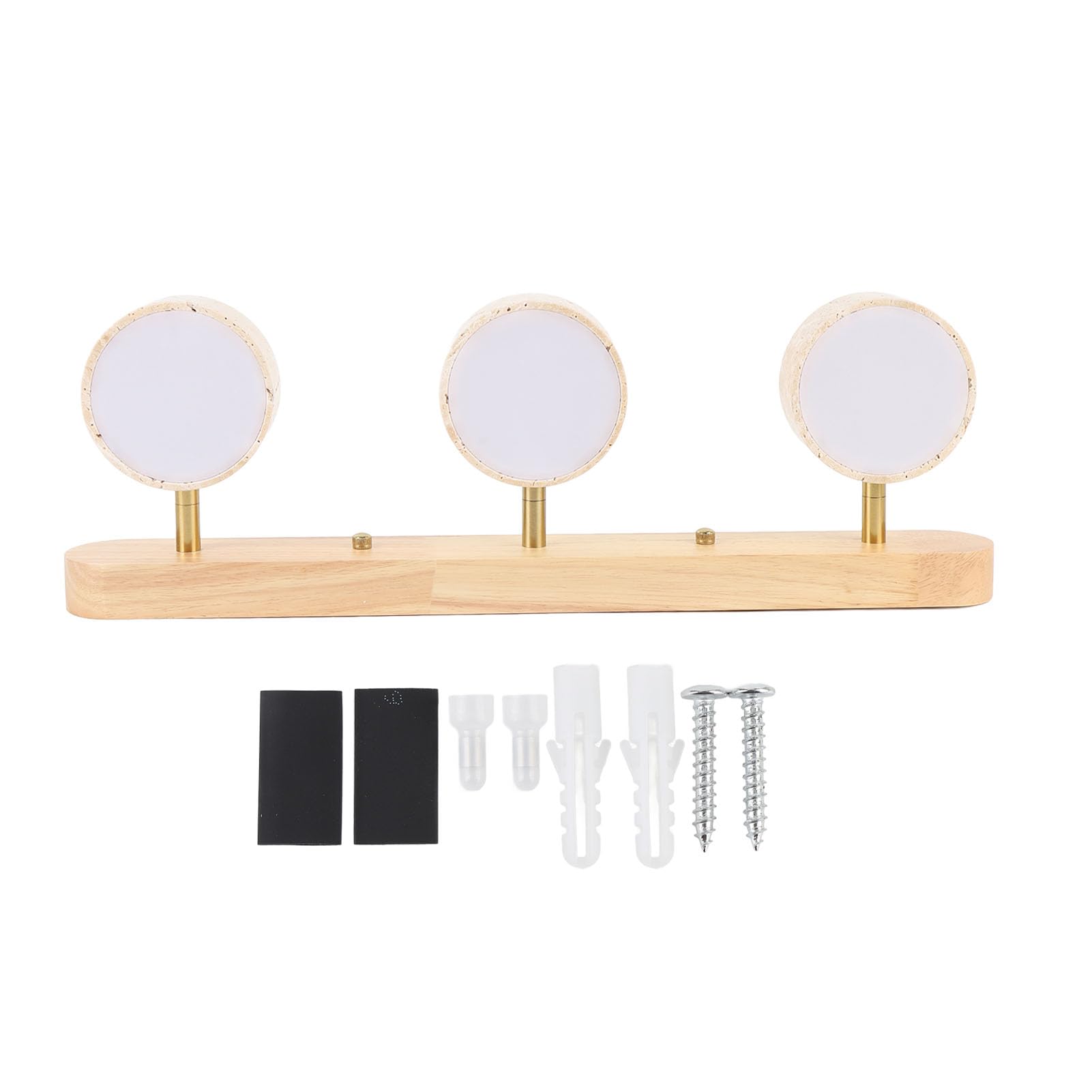 Topiky Moderna Lámpara de Tocador de Baño con 3 Luces sobre Espejo, Cuerpo de Madera con Pantalla de PC Cableada, Luz Cálida para Cocina, Vestidor, Entrada y Pasillo