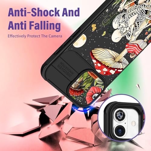 Image of Funermei for iPhone 17 Case - Women Girls Cute Phone Cover Pretty Girly Aesthetic Black Butterfly Unique Design with Slide Camera Cover and Dual Protection Funda for iPhone 17 Case