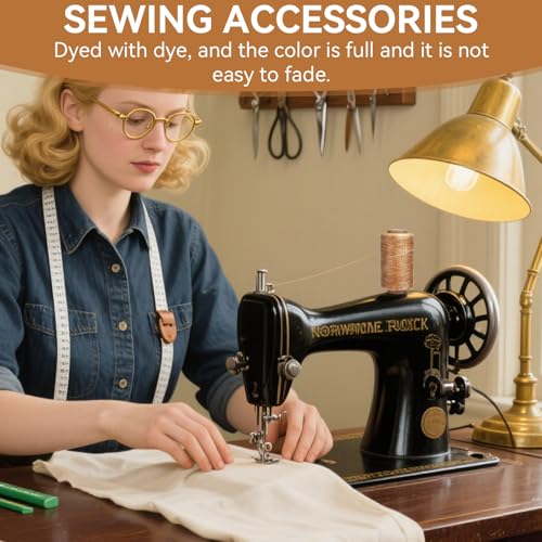 Hilo encerado para coser cuero 273 yardas Khaki miniatura 5