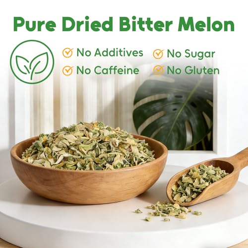Image of Olvvla - Bitter Melon Tea - 100 Count - Natural Dried Momordica Charantia | Sifted dried bitter melon slices, light bitter taste, Non-GMO and caffeine-free, support for daily wellness