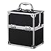 Produktbild QXTT Schminkkoffer Und Trolley Kosmetikkoffer Für Damen Aus Aluminium Beauty Case Rollkoffer Für Make-up Liebhaber Zu Reisen 17.5 X 12 X 19.5 cm