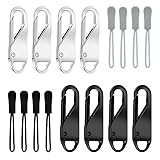Reißverschluss Zipper, Zipper Puller Set, Zipper für Reissverschluss Reparatur ersatz, Metall Reißverschlussanhänger für Koffer Mantel Stiefel Jackenrucksäcke