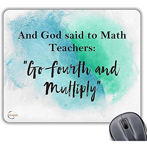 Und Gott sagte zu den Mathe-Lehrern 'gehen Sie viertens und multiplizieren Sie' das Neuheits-Geschenk, das PC-Laptop-Computer-Mäusematten-Auflage