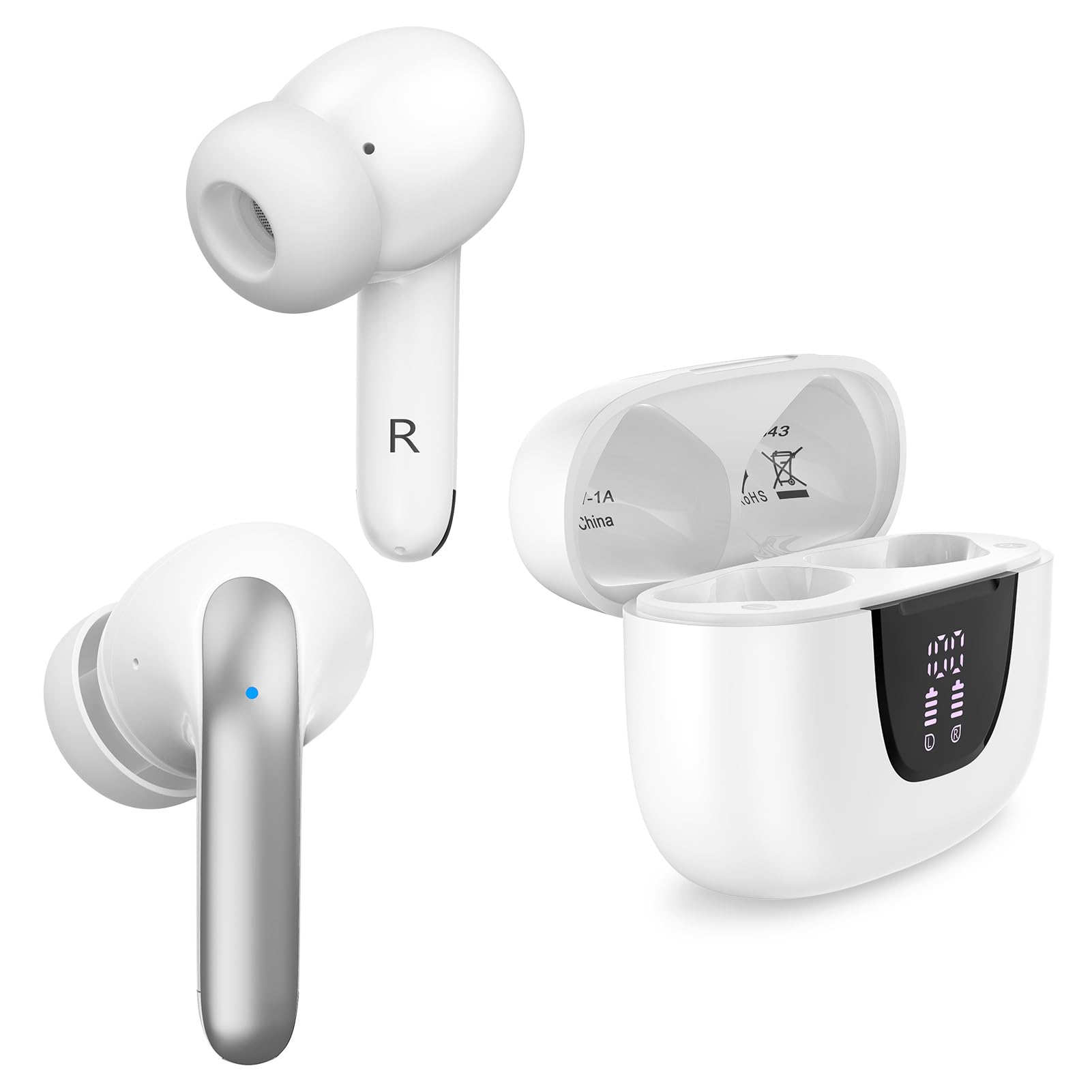 Ear bud Bluetooth 5.3 Wireless Earbuds ear phone with mic Noise Cancelling Waterproof Earphones blue tooth Headphones for iPhone Android ear phones