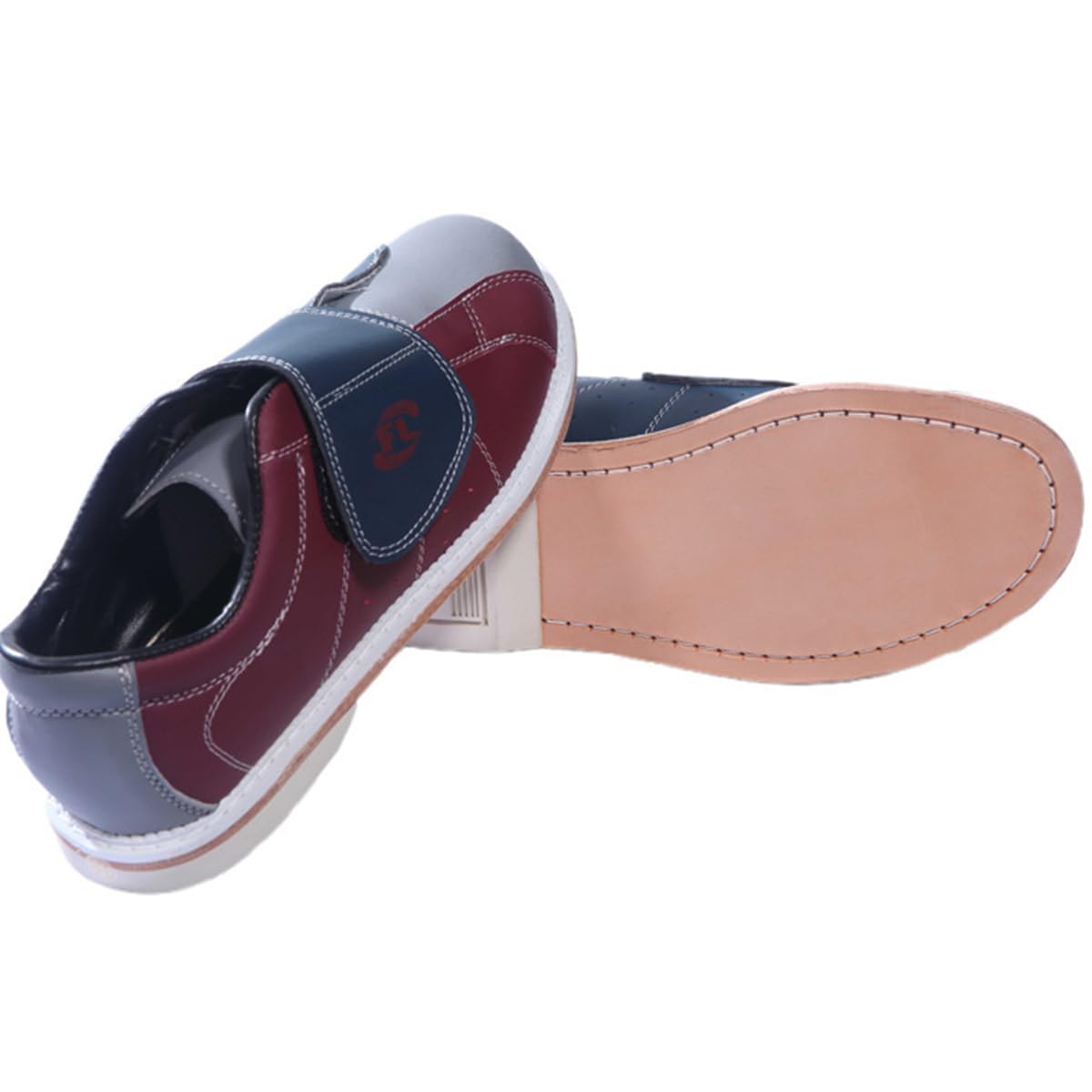 Herren Bowlingschuhe Leichtes Leder bequemer Bowlingschuhe Nicht rutscher Mikrofaser Sohle Bowlingschuhes für Rechts
