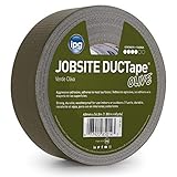 IPG JobSite DUCTape, Colored Duct Tape, 1.88' x 60 yd, Olive Drab (Single Roll)