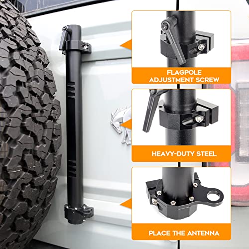 Furyengraver Antenna Mount Flagpole Holder Flagpole Bracket Multi-Function Tailgate Hinge Mounted For Ford Bronco Accessories 2021 2022 #TOP2