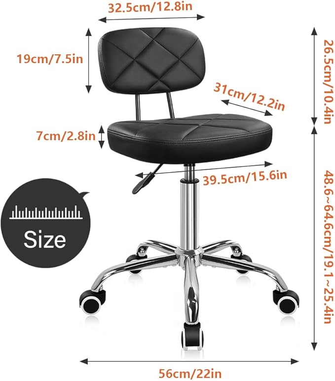 Silla De Oficina Giratoria Ajustable en Altura con Respaldo miniatura 3