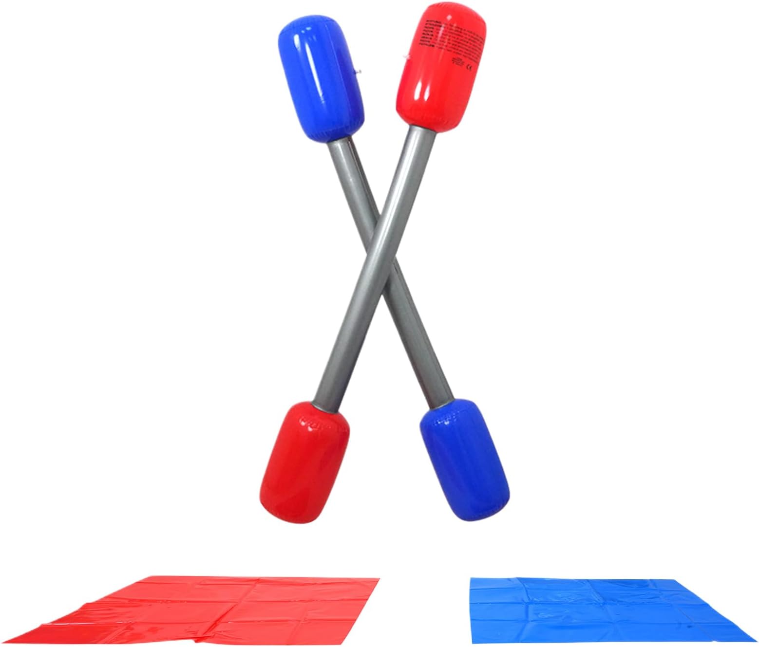 Inflatable Gladiator Game | Inflatable Fighting Sticks with Inflatables Batons Sticks Mats | Outdoor Battle Beach Batons Kits for Kids Adults