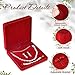 Yinkin 6 Pcs Velvet Jewelry Set Box Jewelry Display Case Earring Ring Bracelet Necklace Gift Box Pearl Necklace Storage Case for Wedding Travel Anniversary Valentines(Wine Red)