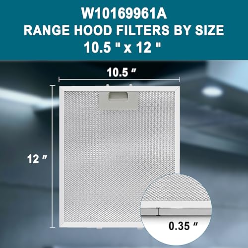 W10169961A Range Hood Grease Filter, 10.5 x 12 Inch, 3-Pack by Omaeon - Used condition - Image 2