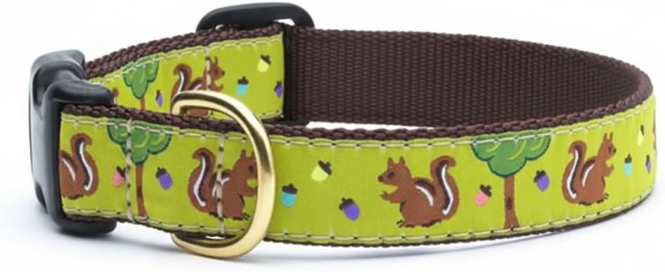 Up Country Nuts Pattern Dog Collar, Small (9 To 15 Inches) 5/8 Inch Narrow Width