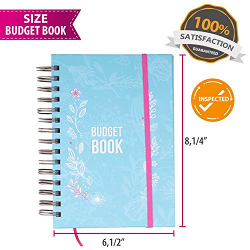 Budget Planner Bill Organizer Book - (Non-Dated) Monthly Budget Notebook and Expense Tracker – Finance Planner Bundled with Cash Envelopes – Budget Ledger with Pockets