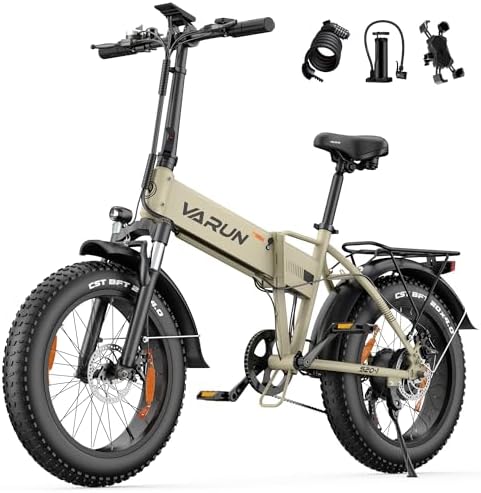 VARUN 20'' Bicicleta Electrica Plegable, 48V 13Ah, Autonomía de 1...