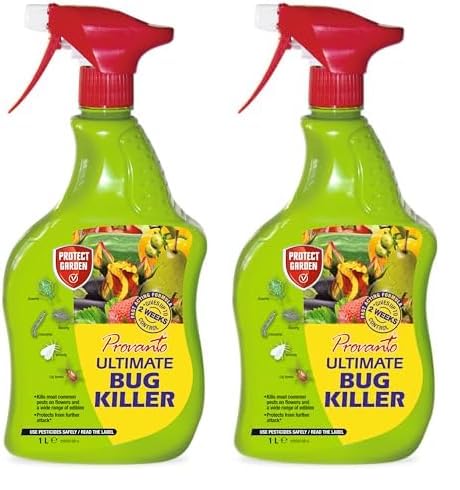 Provanto Ultimate Bug Killer, 1L - Fast Acting Bug Spray with Up To 2 Weeks Protection From Pests, Contact Insecticide for Indoor & Outdoor Plants (Pack of 2)