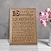 KATE POSH - Our 10th Anniversary Engraved Natural Wood Plaque - 10 Years of Marriage, 10th, 10 Years 120 Months, 10 Year Wedding, 10 Years as Husband and Wife