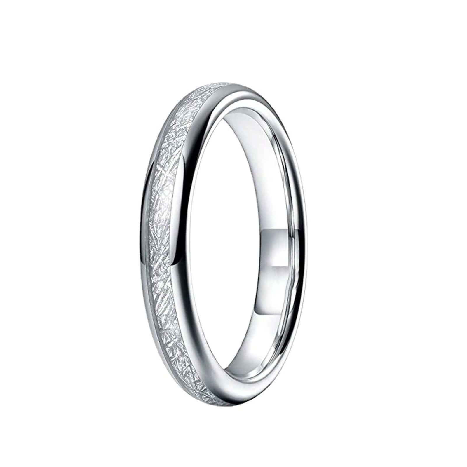 Bague Mariage Homme Tungstène Personnalisable Gravure Personnalisée, 4MM/6MM/8MM Rond et Motif Bague pour Homme en Argent
