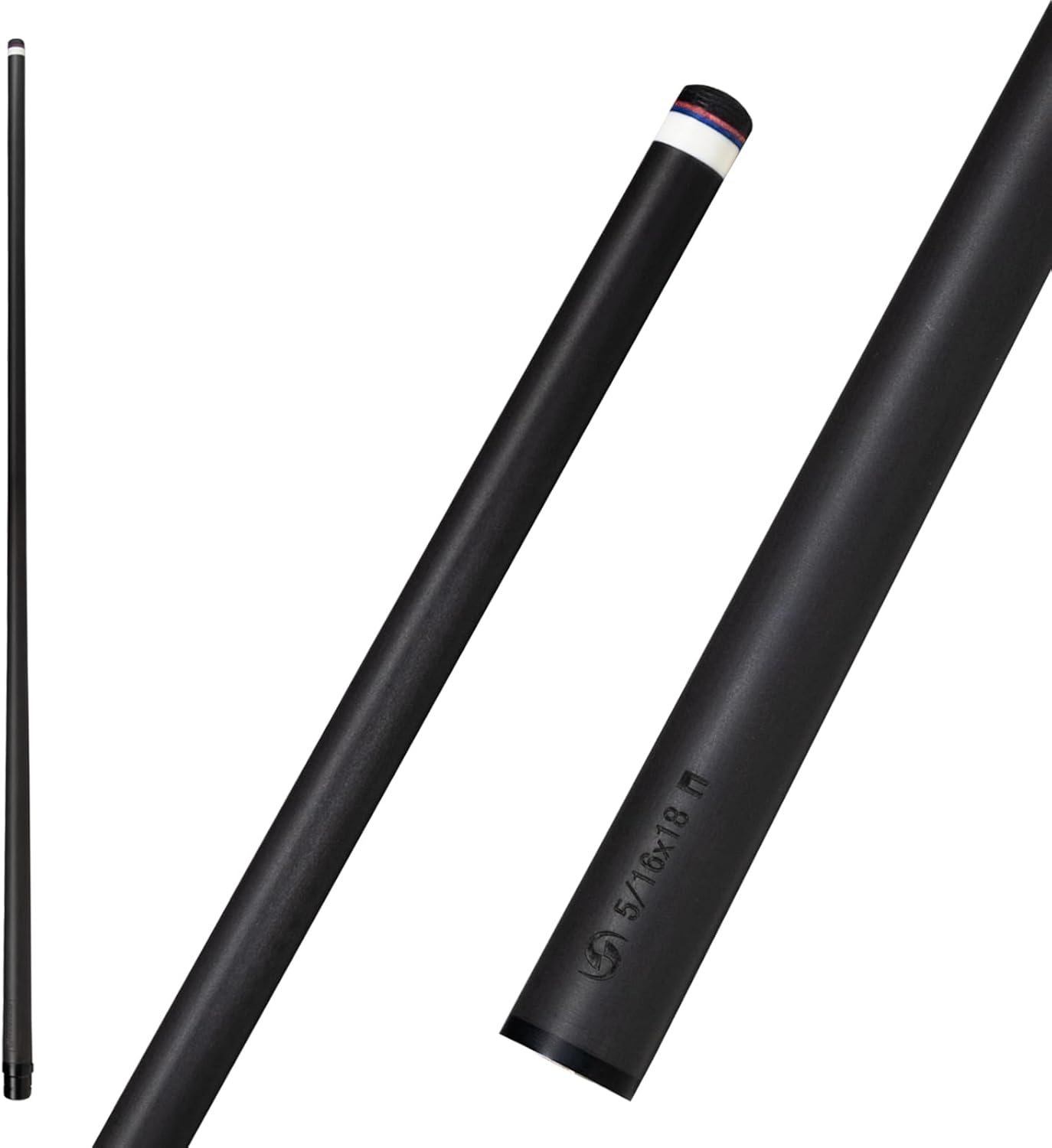 Carbon Fiber Pool Cue Stick Shaft 10.5mm/11.8mm/12.5mm,Low Deflection Pool Stick Shaft,Professional Cue Stick Shaft,Joint Collar 21.5mm(Only Shaft)