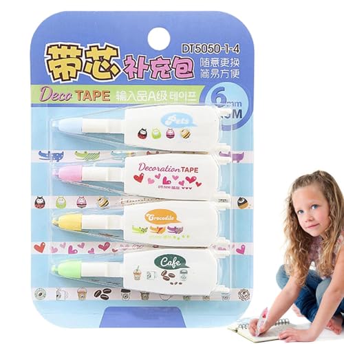 Caneta de de bolso, s de correção decorativas | Caneta de carimbo de desenho animado | de correção f